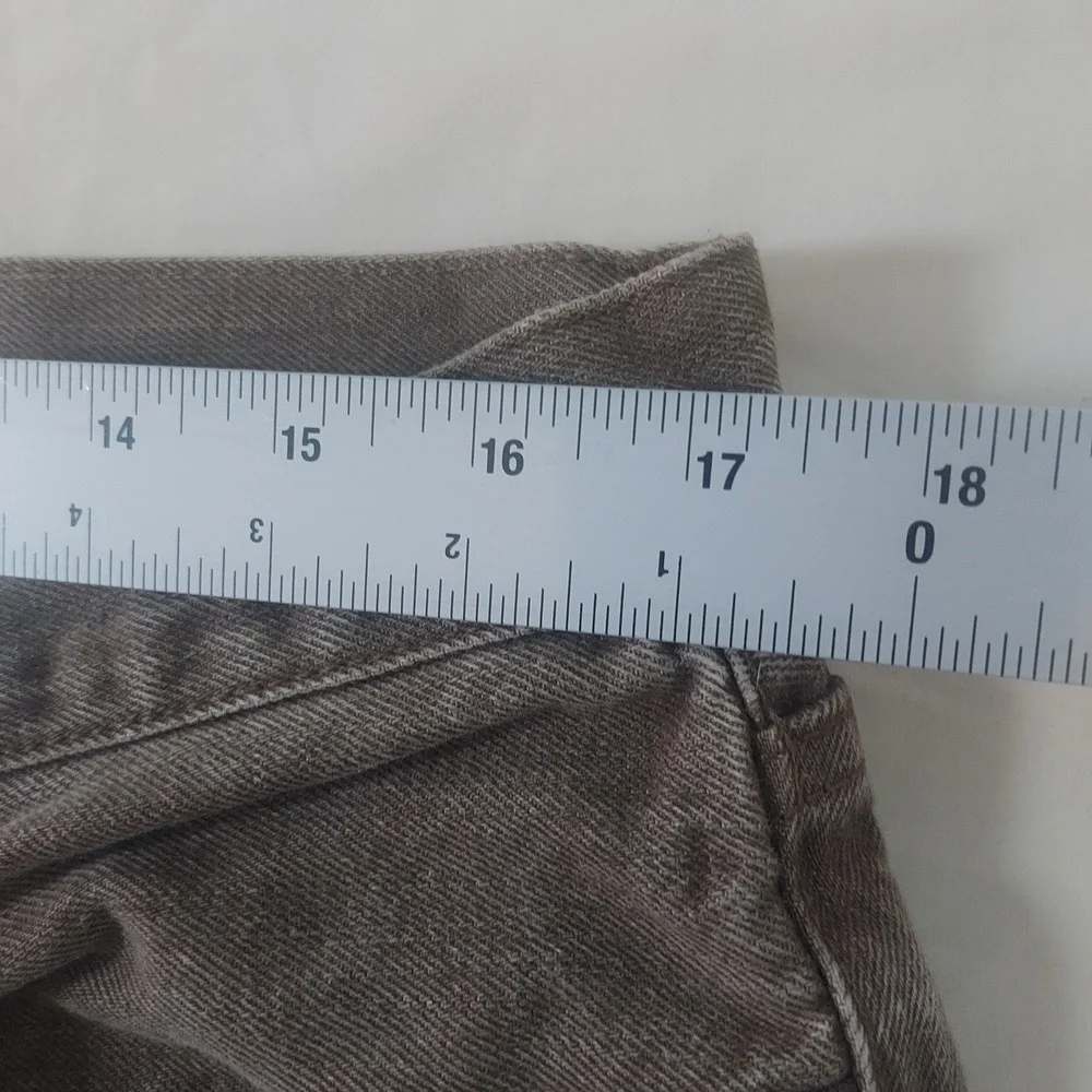 Gap 1969 Mens Straight Selvedge Denim Jeans Brown‎ 34x30 Button Fly